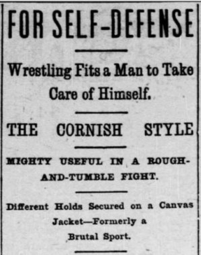 Promoting Cornish wrestling in the United States (private collection)
